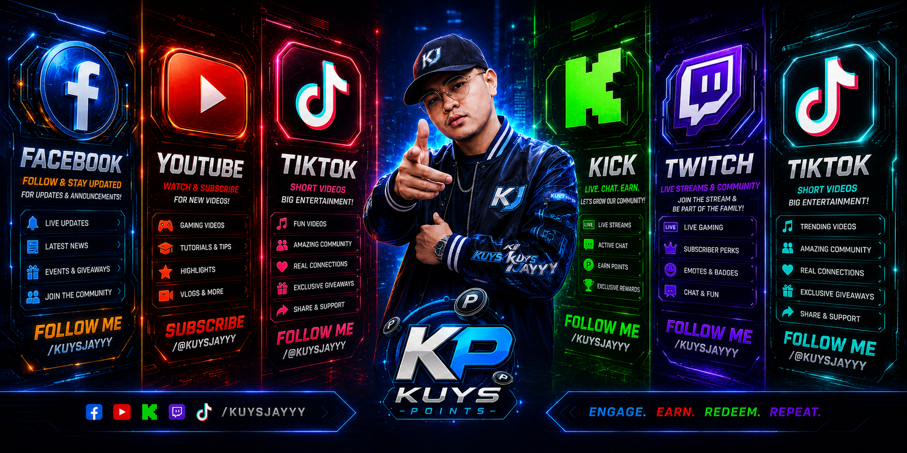 Follow Kuys Jayyy on Facebook, YouTube, TikTok, Kick and Twitch